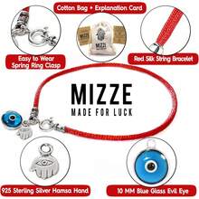 Pulsera de mano turca azul mal de ojo y hamsa, cuerda roja para hombre, protección de la suerte y joyería de la , regalo para hombres, papá, marido, hermano, novio, 7" Red String Bracelet - 1 - Ver 4