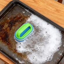 Dishwashing Sponge, Scouring Pad, Dishwashing Cloth, Kitchen Cleaning, Bowl Brushing, Pot Brushing, Magic Wiping, Household High - 大綠 - 查看 2