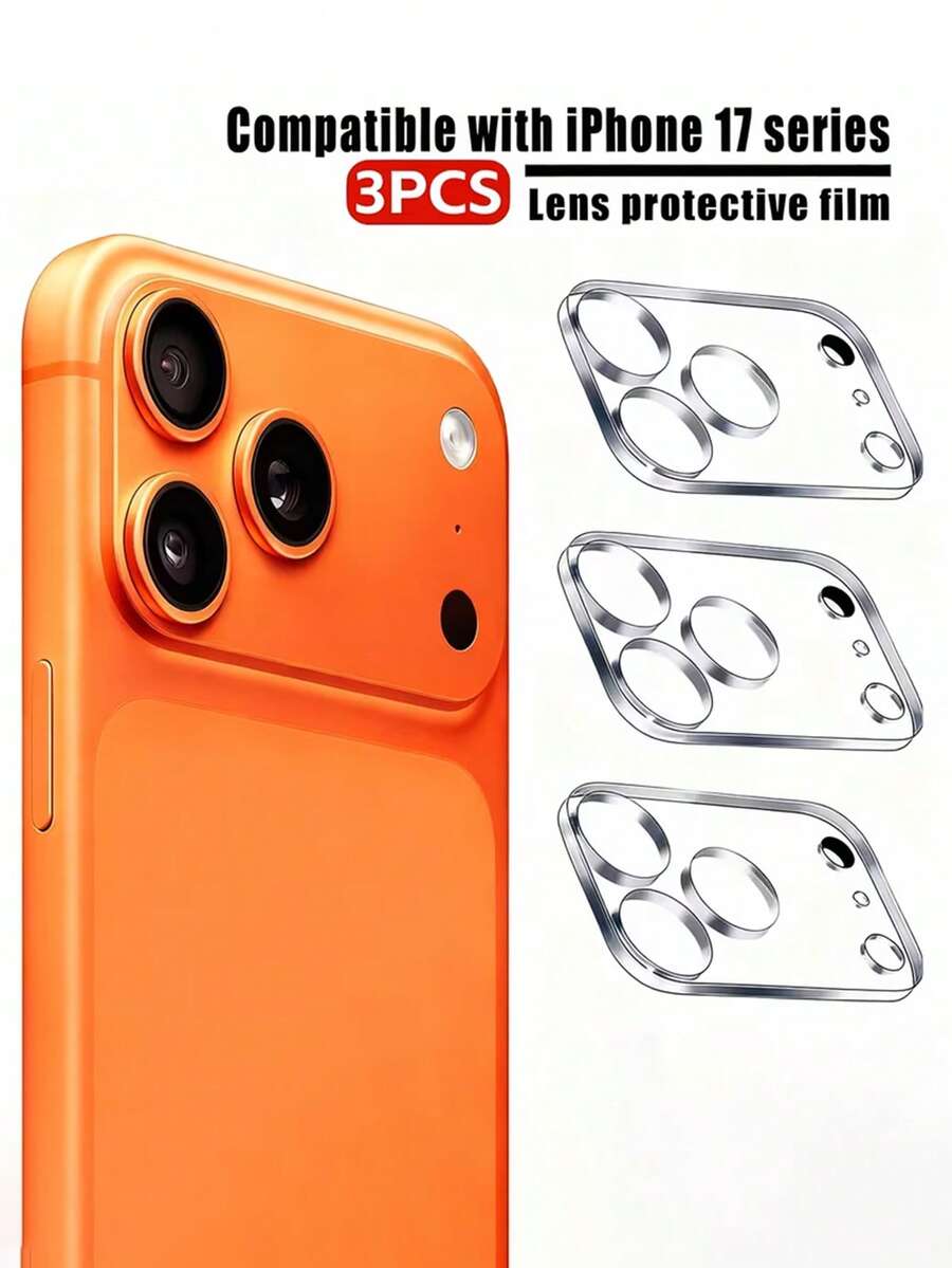Bộ 3 miếng dán cường lực bảo vệ ống kính camera, độ phân giải HD, chống trầy xước, tương thích với iPhone 17 Pro Max, 16 Pro, 16 Pro Max, 15, 14, 13, 12, 11. Chất liệu kính cường lực độ cứng 9H, thích hợp để bảo vệ hàng ngày, sử dụng tại văn phòng và nhà. Chống thấm nước, chống sốc, chống rơi, chống trầy xước, bảo vệ điện thoại và camera. Thích hợp để bảo vệ hàng ngày, sử dụng tại văn phòng và nhà. Miếng dán bảo vệ ống kính camera điện thoại chống trầy xước. - Trong sáng - Xem 1