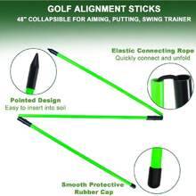 Golf Alignment Sticks 48" Collapsible Alignment Rods Golf Training Aid For Aiming, Putting, Swing Trainer, Golf Training Stick 2 Pack With Clear Tube Case,36291922 - 珊瑚橙 - 查看 2