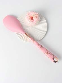 4件/8件套硅胶烹饪用具套装，厨房工具包括锅铲、漏勺、汤勺、刮刀、铲子，耐热易清洗，适用于煎炸和烹饪。 - 西瓜粉 - 查看 8