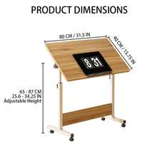 Roller Computer Table - Roble Antiguo - View 2