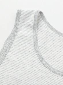 Balabala 2pcs Kids' Cotton Sleeveless Undershirt, Soft & Breathable, Suitable For Boys & Girls - Gray Blue - View 3