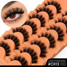 GROINNEYA 7 Pairs Cat Eye Lashes Spiked Criss-Cross Faux Mink Eyelashes Natural Look Soft Full Strip Lashes Luxury Volume Fake Eyelashes Mange Eyelashes Applicable To Dating Scenarios - Cat Eye Lashes - View 17