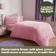 Brentfords Forest Green Teddy Fleece Duvet Set, Fleece Bedding King Size Christmas Duvet Set Ultra Soft Warm Comfy Cosy Winter Bed Set With Pillowcases - Pink - View 6