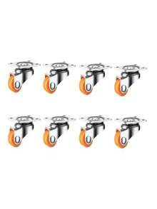 8pcs 0.5 Inch Swivel Casters, Small Drawer Bottom Sliding Wheels, Cabinet Casters, Bed Casters, Small Movable Rollers