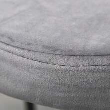 HOMCOM Set Of 4 Stackable Dining Stools/Kitchen Chairs With Velvet-Look Padded Seat, Metallic Grey, Ideal For Kitchen And Dining Room, 41.5 X 41.5 X 46 Cm | Aosom.De - Light Grey - View 6