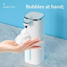 1pc 400ml/13.5oz Automatic Soap Dispenser, USB Rechargeable, Touchless Liquid Soap Dispenser For Bathroom And Kitchen, Hygienic Handwashing, Modern Design, Minimalist Style, Performance, Foam Dispenser, Household Use - One Size - View 4