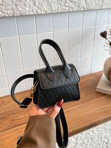 1pc Magnetic Closure Fashionable Diamond-Pattern Mini Handbag, Perfect For Storing Keys, Coins, And Other Small Items. Available In Multiple Colors, Suitable For Outings, Dates, And Everyday Use. It's Also An Ideal Holiday Gift For Friends. - Mini Tote Bag - View 6