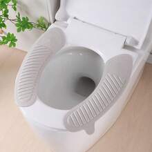 1 Stück dicke Toilettendeckel, wiederverwendbare selbstklebende EVA Toilettenauflage mit kreativem Kürbismuster, bequeme Toilettenauflage, waschbare tragbare Sitzauflage, einfach zu reinigen, elastisch und warm, geeignet für alle Jahreszeiten - Verschiedenfarbig - Übersicht 7