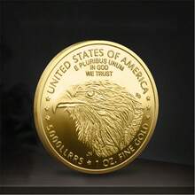 This 2023 New Foreign Trade Commemorative Coin Is Made With Craftsmanship Similar To Foreign Gold Coins, With A Size Of 1.57 Inches * 0.118 Inches, Making It An Ideal Choice For Collectors And Jewelry Makers. - Gold - View 3