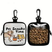 1 pieza Bolsa para snacks con diseño de perro, set de entrenamiento para mascotas con gancho y cremallera - Bolsa para desechos de mascotas, bolsa de entrenamiento para cachorros y mascotas - Multicolor - Ver 10