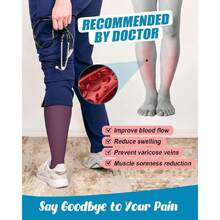 6 Pairs Compression Socks For Women & Men 15-20Hg Graduated Support Knee High Socks For Nurses, Travel, Athletic,36065401 - Màu tím - Xem 6