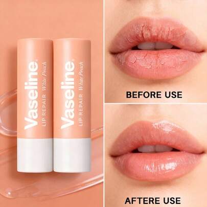 Vaseline 2pcs 3.5g Classic Peach Flavored Lip Balm