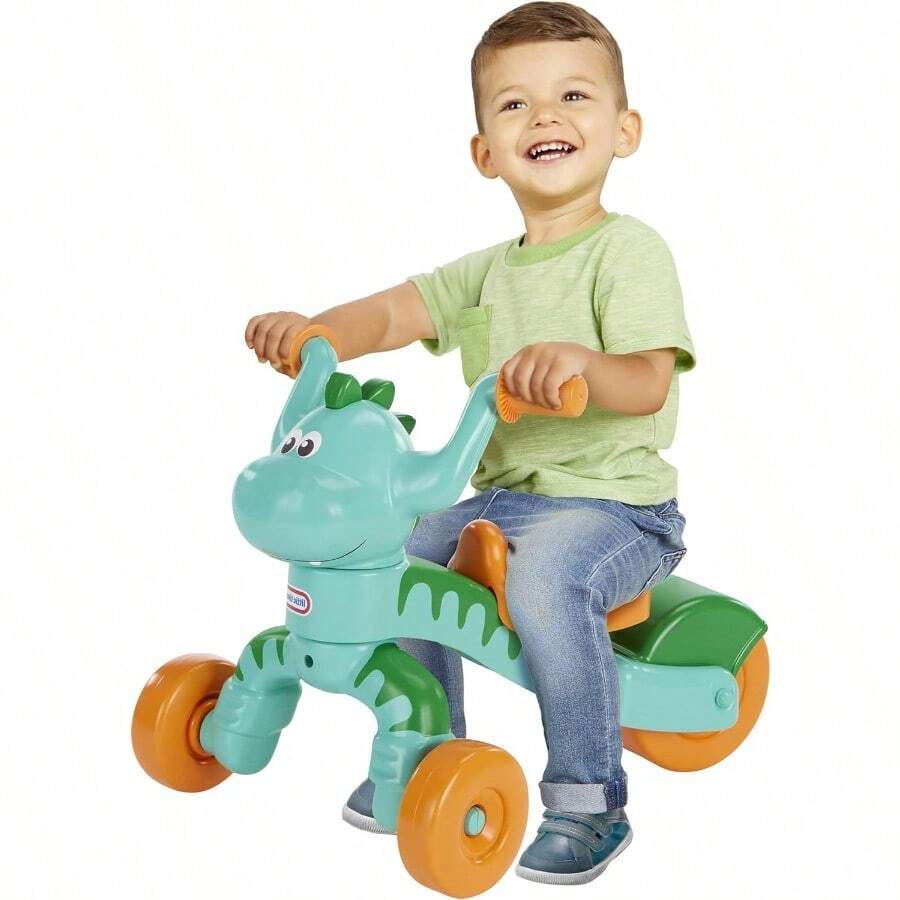 Kids TricyclesLittle Tikes Go and Grow Dino - Triciclo de Dinosaurio con Asiento Ajustable Dirección Fácil Diseño Robusto y  para Niños de 3 Años en Adelante - GoGrowDino - Ver 1