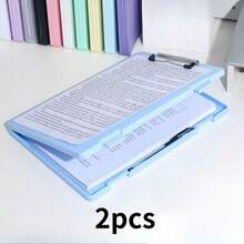 1/2/3 Piece Large Capacity Folder Storage Boxes, Sturdy Binder Storage Boxes, Available In Multiple Colors, Suitable For Offices, Schools, Meetings, And Desktop Document Organization,Made Of Plastic Material, Easy To Use For A Long Time - Nhiều màu - Xem 17