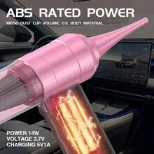 Aspirateur portatif 3-en-1 Easypie - 2000 mAh, charge rapide et forte aspiration pour le sec/humide pour la voiture, la maison et les animaux de compagnie, chargement USB-C, filtre lavable, purificateur d'air silencieux et kit de buses multiples, un incontournable pour le détail de la voiture, le nettoyage du clavier, l'organisation du bureau, l'entretien de l'intérieur du véhicule et les passionnés de gadgets de nettoyage domestique, le meilleur cadeau pour les amis - Multicolore - Voir 11