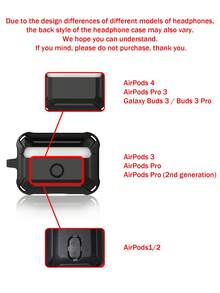 勃艮第苹果男款 1 件装耳机盒，采用铠甲设计和安全锁扣 - 紅色 - 查看 8