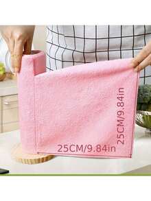 Thickened Oil Resistant Dish Cloth Super Absorbent Microfiber Cleaning Towel For Kitchen Stove Range Hood Home Cleaning With Point Break Design Prevents Bacterial Growth One Week Replacement - 預設 - 查看 5