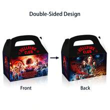 1set/12pcs New Popular American TV Series Birthday Party Gift Box Hellfire Club Theme Candy Handheld Paper Box Party Companion Gift Packaging Box Fan Movie Peripheral Decoration Storage Box Birthday Gift New Year Gift - Multicolor - View 6