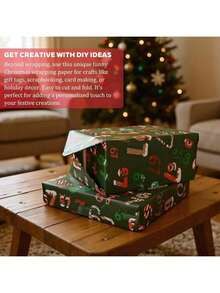 67 Meme Christmas Gift Wrap, 67 Christmas Wrapping Paper, 2025 Funny Holiday Gift Wrap, Unique 6 7 Xmas Festive Wrapping Papers Roll 6 7 Meme Xmas Giftwrap Paper Rolls - Black - View 3