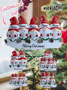 1 pieza Adorno de elfo de Navidad personalizable con apellido, diseño de pareja adorable, recuerdo festivo único, ideal para decoración del árbol de Navidad, regalo para el hogar, creando un ambiente festivo, coleccionable, adorable, de alta calidad - Multicolor - Ver 1