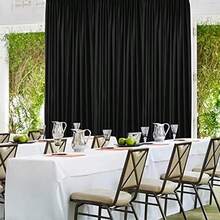 AK TRADING CO. 10 Feet x 8 Feet Polyester Backdrop Drapes Curtains Panels with Rod Pockets - Wedding Ceremony Party Home Window Decorations - Lemon Yellow(10FT X 8FT Negro) - Multicolor - Ver 8