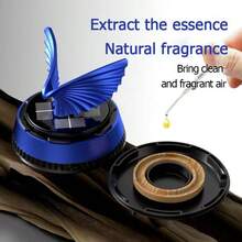 1pc Solar Powered Eagle Rotating Car Aromatherapy Diffuser, Car Interior Decoration Accessories, Dashboard Fragrance - A - View 5