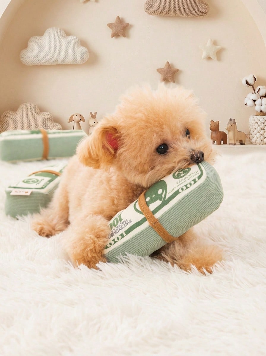 PETSIN Juguete masticable con chillido de peluche para perros pequeños/medianos, Corgi, Labrador, suministros de entretenimiento para mascotas - Verde - Ver 1