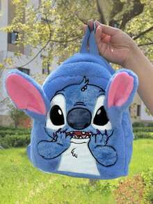 Stitch Plush Backpack, Large Capacity Cartoon Backpack For Boys And Girls, Sweet And Cute Design, Suitable As Birthday, Party, Halloween, Easter, Christmas Gift