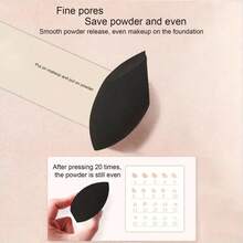 Multi - Pack Hydrophilic Non - Latex Makeup Sponges, Reusable Blenders For Flawless Foundation Application, Wet & Dry Dual - Use - màu đen - Xem 10