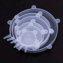 6 bucăți de capace elastice din silicon, capace reutilizabile pentru boluri de depozitare a alimentelor, capac din silicon, pentru utilizare în mașina de spălat vase și frigider, articole de bucătărie