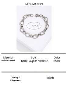 Minimalist Solid Bracelet - Silver - View 9