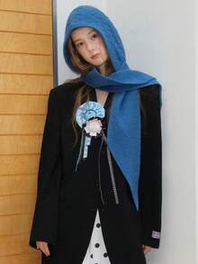 1 Stück Damen Einfarbig Gestrickter Schal & Mütze Set, Neue Mode Sturmhaube, Lässiger vielseitiger gestrickter Halswärmer Schal, Herbst/Winter Kältebeständige Warme Beanie, Geeignet für den täglichen Gebrauch