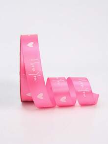 2.5cm Wide Fashionable "I LOVE YOU" Ribbon, Floral Bouquet Packaging Ribbon, DIY Gift Wrapping Ribbon - Multicolor - View 13