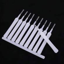 10pcs/Set Phone Charging Port Cleaning Tool Kit, Anti-Clogging Mini Brush Cleaner, Multi-Functional Cleaning Tools For Phones, Bluetooth Earphones, Tablets, Cameras, Etc. - White - View 7