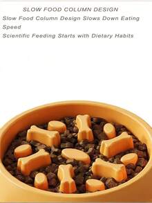 1pc Dog Slow Feeder Bowl, Non-Slip Pet Food Bowl, Small Dog/Cat Feeding Bowl, Designed For Easy Cleaning, Suitable For Medium/Small Pets, Especially Recommended For Pets With Fast Eating Habits Or Need To Control Weight - 200ml - View 7