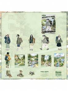 1 包 30 张运动女孩风景贴纸，适用于滑雪、骑行、瑜伽、滑板、徒步旅行和其他运动，可粘贴在行李箱、笔记本电脑、水瓶、手机壳、冰箱等上。 - 彩色 - 查看 12