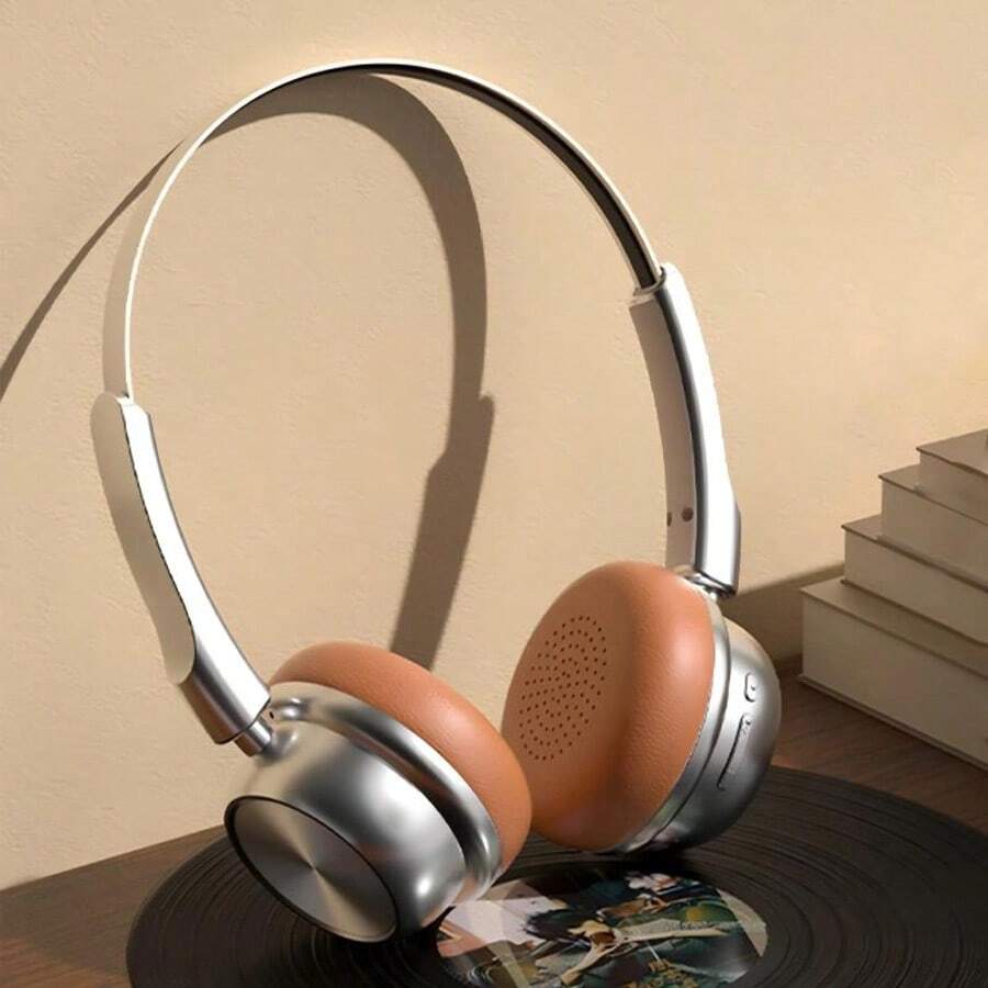 Retro Design Over-Ear Headphones, Suitable For DIs, Watching Movies, Giving As Gifts, PlayingGames, Wireless Headphones, Movie Headphones, Travel Headphones. Compact AndExtendable Design, Fashionable Ear Tips, The Best Choice For Giving As Gifts, Compatible WithMobile Phones, The Top Choice For Watching Movies And Playing Games. - màu nâu - Xem 1