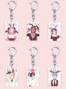 1个可爱亚克力动漫外星人舞台钥匙扣。包包配饰、背包钥匙扣、趣味饰品，也是粉丝礼物的理想之选。适合送给男朋友、女朋友、家人、老师，也是派对礼物和手机装饰的完美选择。友谊钥匙扣/女士钥匙扣/包包挂饰/汽车钥匙扣，姐妹礼物创意