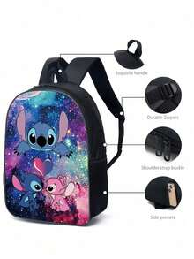 Cartoon Animation Stitch Stitch Three Pieces School Bag Primary And Secondary School Students Backpack Back To School Backpack