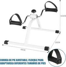 Ejercitador de pedal de fitness,Bicicleta estacionaria,Máquina de ejercicios de fitness,Fitness aeróbico,Bicicleta de ejercicios para el hogar,Entrenador de piernas de moda - Blanco - Ver 2