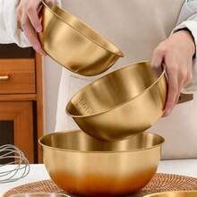 1件/3件套不锈钢沙拉碗，烤箱适用，带刻度的厨房搅拌碗，母亲节礼物，送给妈妈的礼物，烘焙用品 - 彩色 - 查看 1