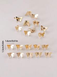 10PCS Children's Metal Butterfly Hair Buckle Girls Open Braided Dreadlocks Girls Fixed Braids Hairpin Hip-Hop Style Headwear - Gold - View 5