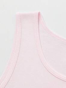 Balabala 少女纯棉背心 2 件装，柔软透气无袖打底衫，男女童皆宜 - 白紅色調 - 查看 3