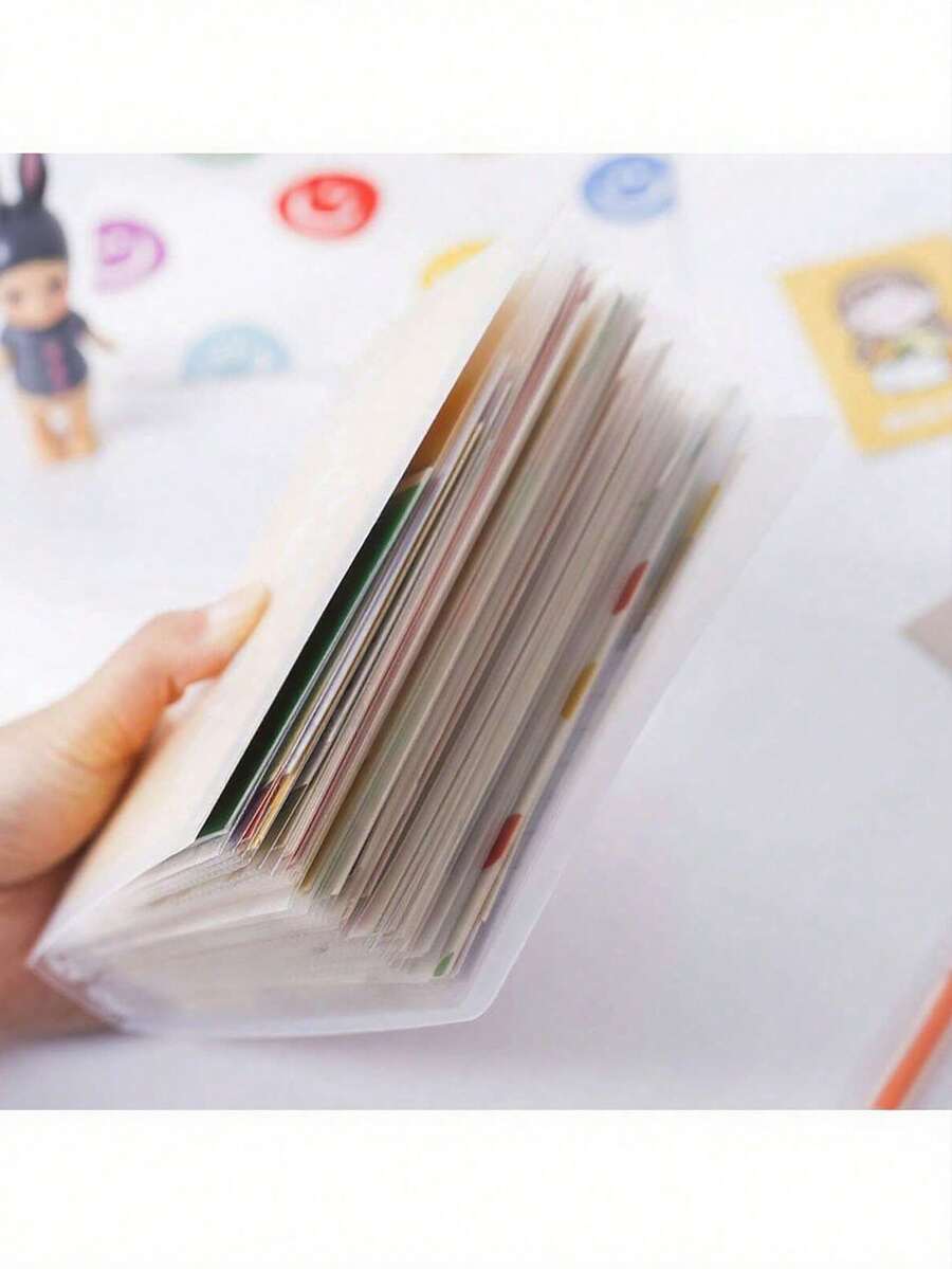 1pc 40 Sheets/80 Pages A6 Size Photo Album, Portable Transparent Photo Album, Photo Collection Folder, School Supplies, Small Card Album, Postcard/Trading Card Collection Set