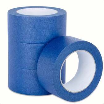 5rolls Adhesive Tape For Art Painting Sketch Car DIY Paper Tapes Blue Masking Tape Car Beauty Spray Paint Masking Seam Paper Art Students Painting Special Hand Tear Decorative Painting