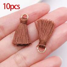 10/15 chiếc tua rua mini nhiều màu sắc, tua rua nhỏ dùng làm đồ thủ công, trang sức, móc khóa, phụ kiện trang trí túi xách, mặt dây chuyền, phụ kiện DIY thủ công. - tua rua - Xem 13