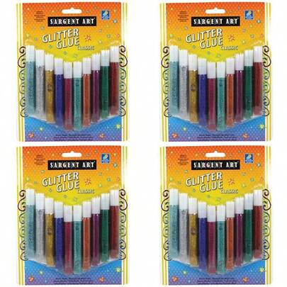 Sargent Art 22-1894 Tubos de pegamento con purpurina lavable 10 unidadesDurable, Sólido