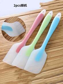 3pcs/2pcs/1pc Silicone Spatula Set, Multi-Functional, Transparent, Suitable For Scraping Butter, Whipping Cream, Baking Cakes, Spreading Jam, Heat-Resistant Cream Scraper, Mixing Baking Tools, Kitchen Utensils, Apartment Essential - Multicolor - View 7